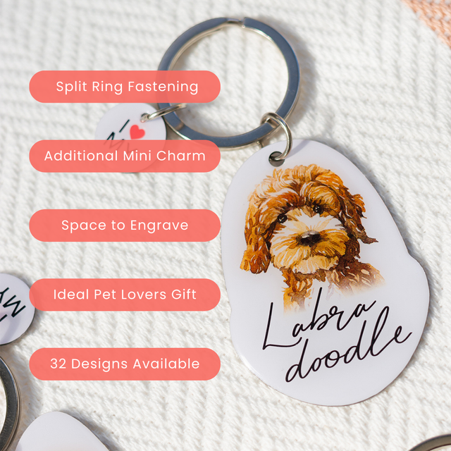 Splosh Pet Keyring - Labradoodle