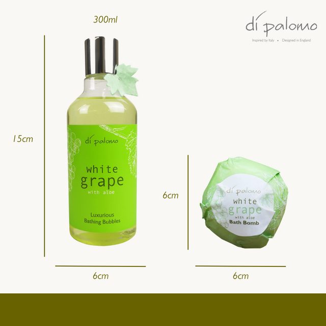 Di Palomo White Grape & Aloe Indulgent Luxury Bathing Collection