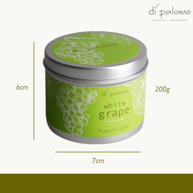 Di Palomo White Grape Fragrant Candle Tin 200g