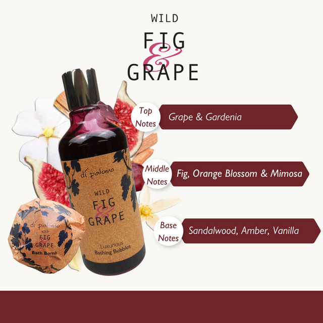 Di Palomo Wild Fig & Grape Indulgent Luxury Bathing Collection