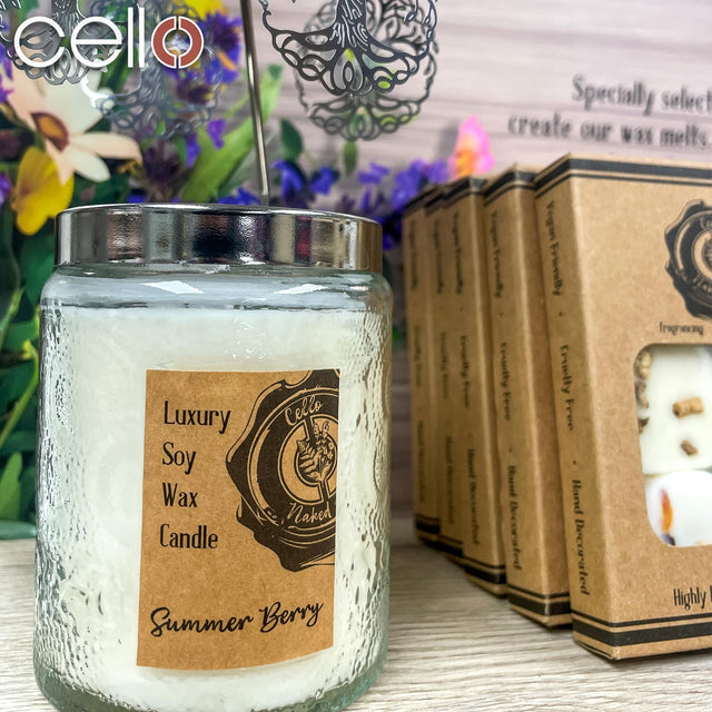 Cello Naked Candle with Convection Spinner - Lavender & Chamomile