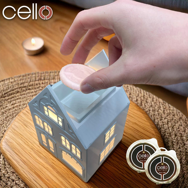 Cello Mayfair House Electric Wax Burner - Black & White
