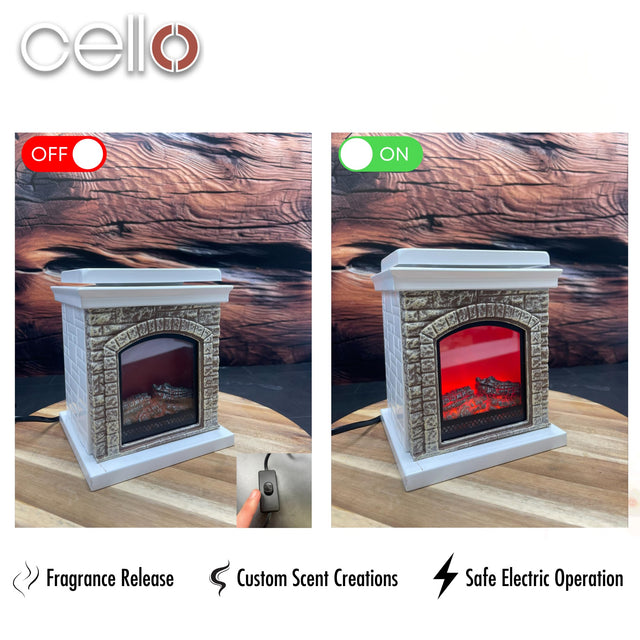 Cello Cosy Fireplace Electric Wax Burner