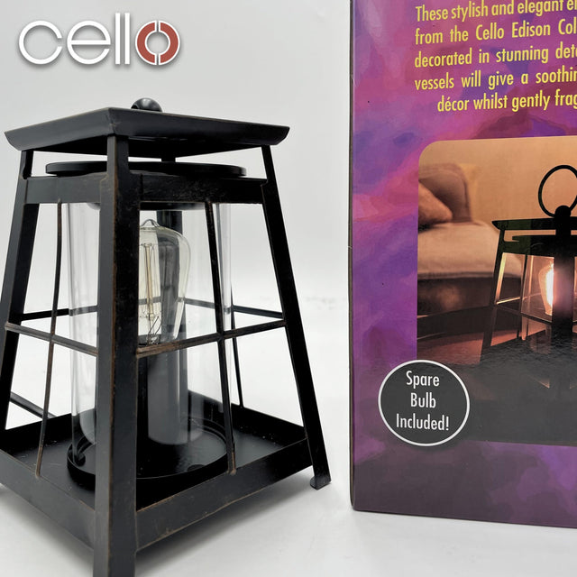 Cello Edison Metal Electric Wax Burner Lantern