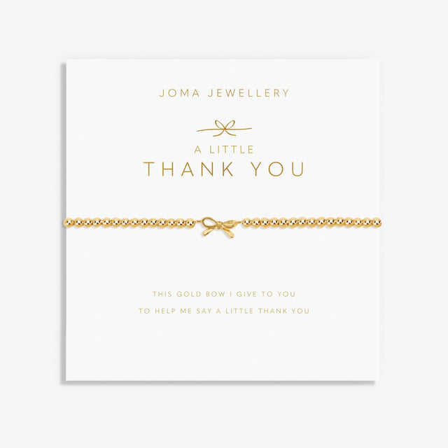 Joma Jewellery Gold Bracelet - Thank You - A Little