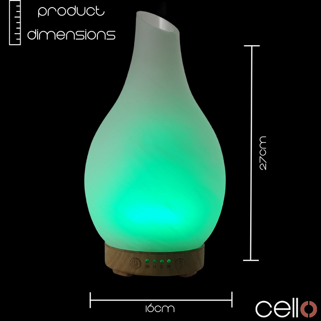 Cello Ultrasonic Diffuser Art Glass - Frosted Large