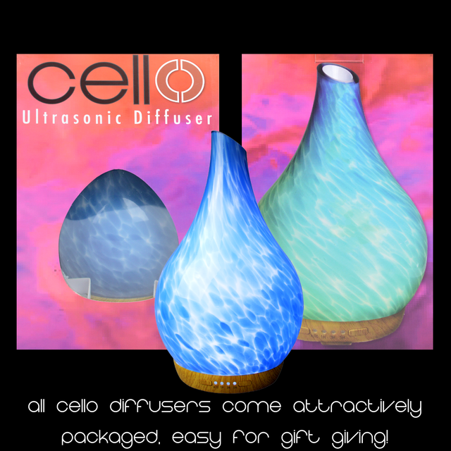 Cello Ultrasonic Diffuser Art Glass - Ocean Floor Large