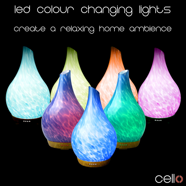 Cello Ultrasonic Diffuser Art Glass - Ocean Floor Large