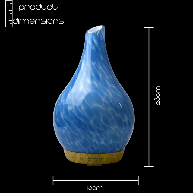 Cello Ultrasonic Diffuser Art Glass - Ocean Floor Large