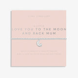 Love you mum gift silver plated bracelet with a message