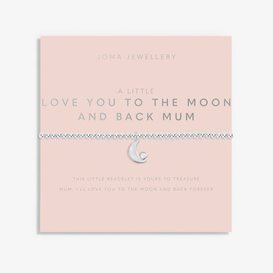 Love you mum gift silver plated bracelet with a message