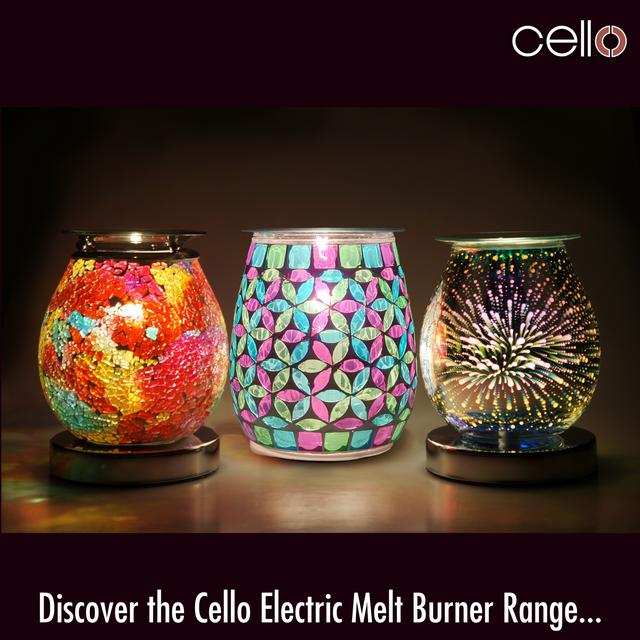 Cello Electric Wax Burner Mosaic Glass - Geometric