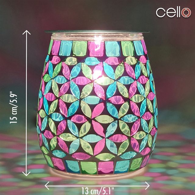 Cello Electric Wax Burner Mosaic Glass - Geometric