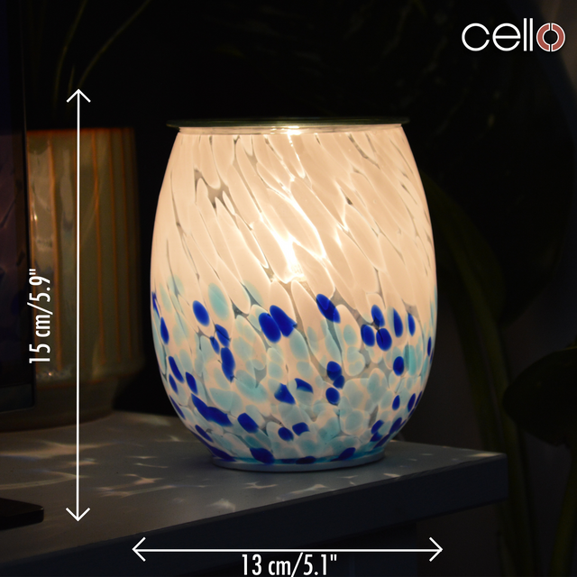 Cello Electric Wax Burner Art Glass - Crashing Waves