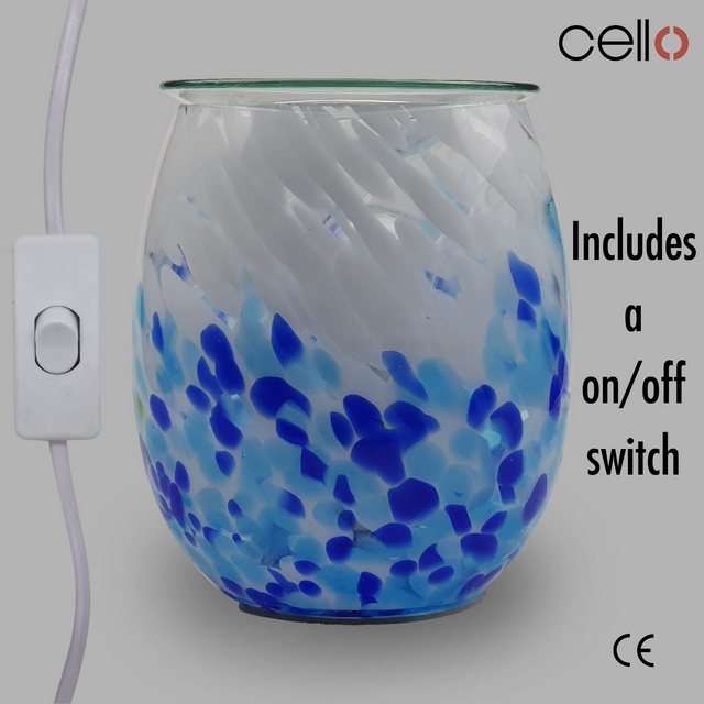 Cello Electric Wax Burner Art Glass - Crashing Waves