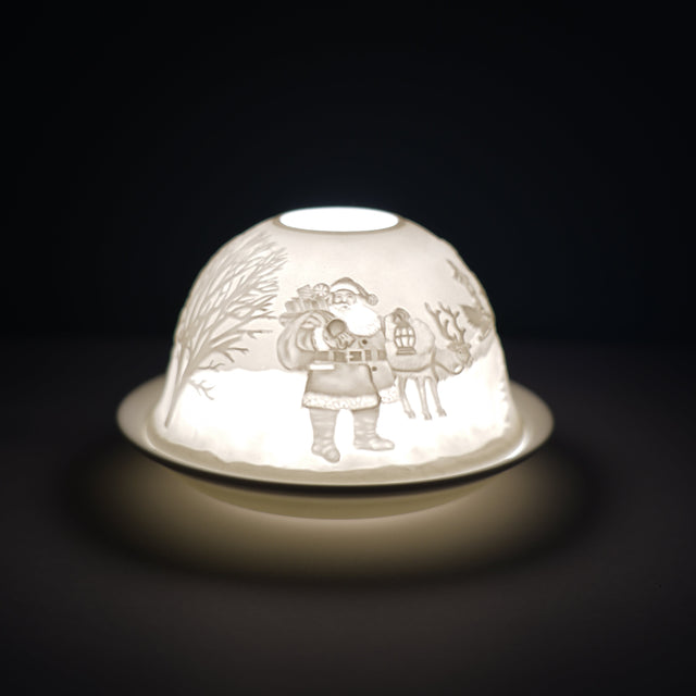 Cello Tealight Dome - Father Christmas