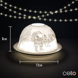 Cello Tealight Dome - Father Christmas