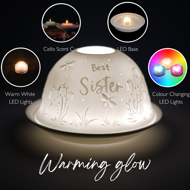 Cello Tealight Dome - Best Sister