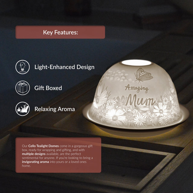 Cello Tealight Dome - Amazing Mum