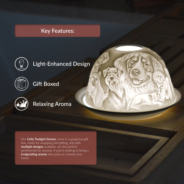 Cello Tealight Dome - Dog