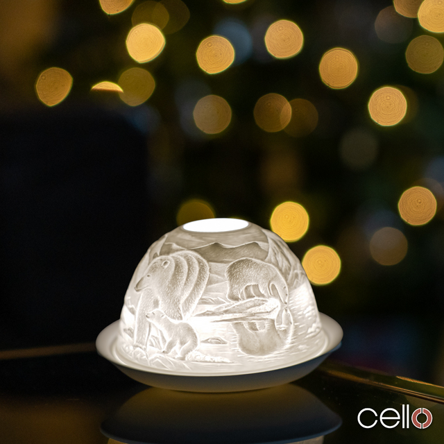 Cello Tealight Dome - Polar Bear