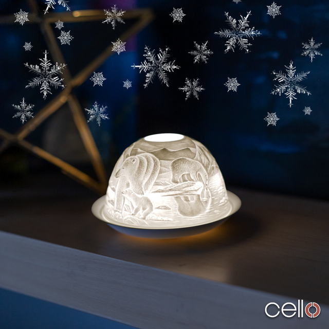 Cello Tealight Dome - Polar Bear