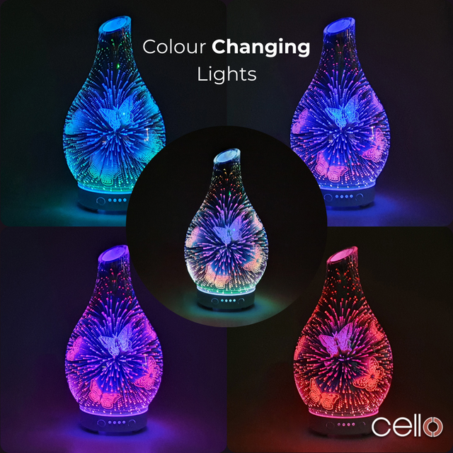 Cello Ultrasonic Diffuser - 3D Butterfly