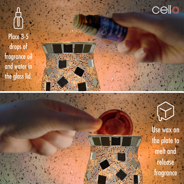Cello - Sliver Mosaic Plug In Electric Warmer