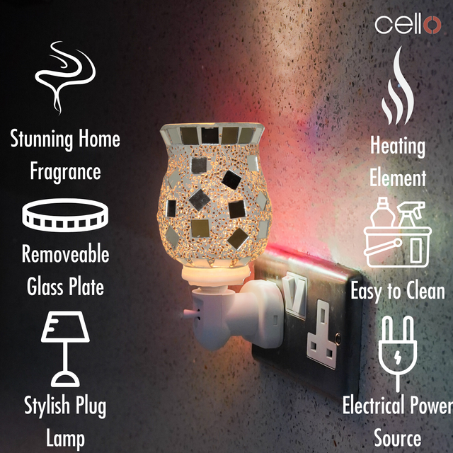 Cello - Sliver Mosaic Plug In Electric Warmer