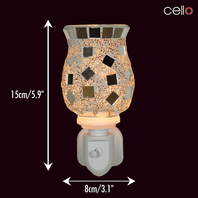 Cello - Sliver Mosaic Plug In Electric Warmer