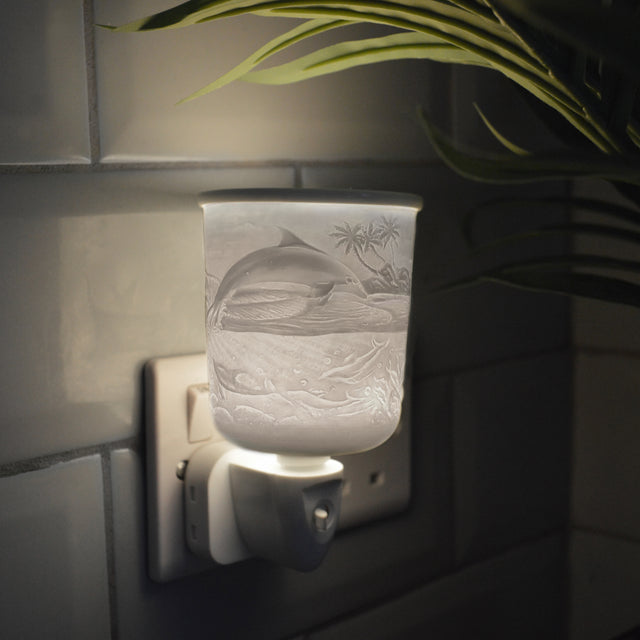Cello Porcelain Plug In Electric Wax Burner - Dolphin