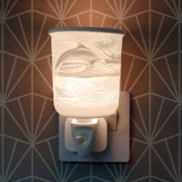 Cello Porcelain Plug In Electric Wax Burner - Dolphin