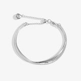 Joma Jewellery Bracelet Bar - Silver Crossover Bangle