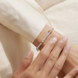 Joma Jewellery Bracelet Bar - Silver Base Gold Kisses Silver & Gold Plated