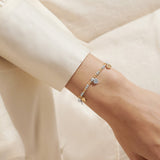 Joma Jewellery Bracelet Bar - Hearts Silver & Gold Plated
