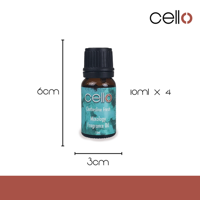Cello Mixology Fragrance Oil - Pack of 4 - Clothesline Fresh