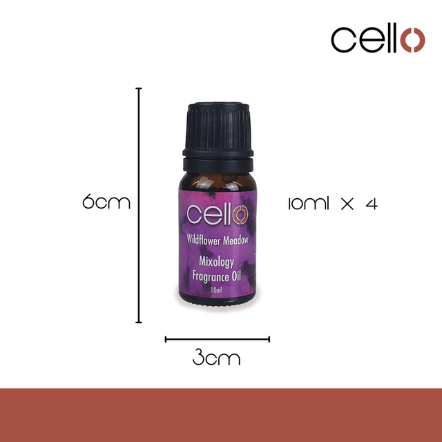 Cello Mixology Fragrance Oil - Pack of 4 - Wildflower Meadow