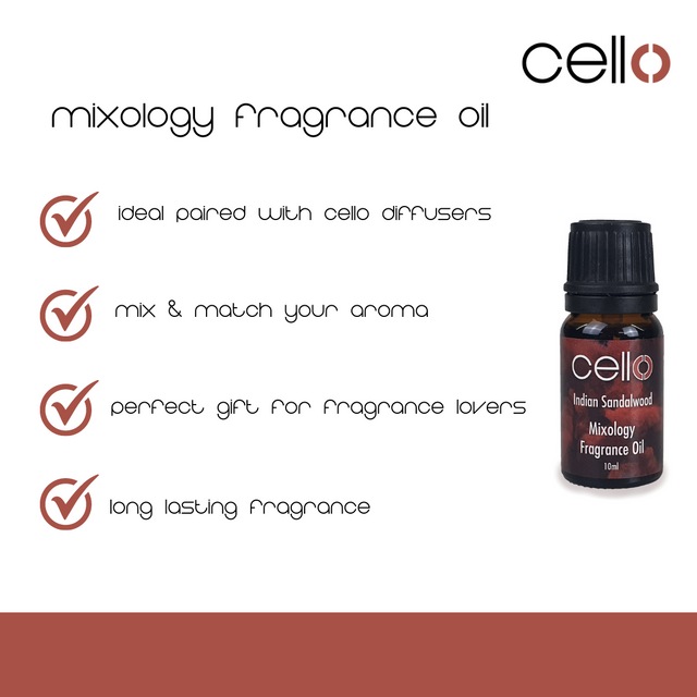 Cello Mixology Fragrance Oil - Pack of 4 - Indian Sandalwood