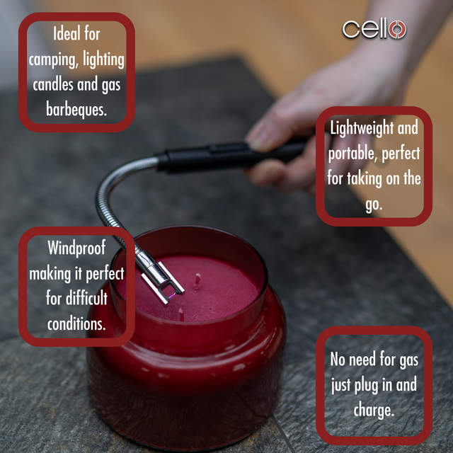 Cello Electronic Arc Lighter - Black