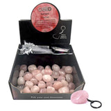 Cello Gemstone Keyrings  - Rose Quartz