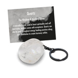 Cello Gemstone Keyrings  - Quartz