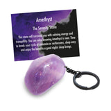 Cello Gemstone Keyrings  - Amethyst