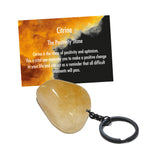 Cello Gemstone Keyrings  - Citrine
