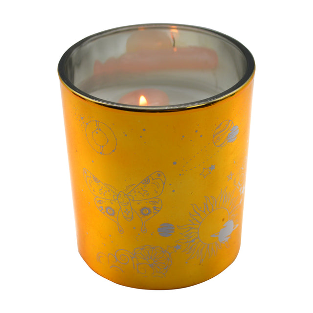 Cello - Gemstone Celestial Candle with Rose Quartz - Blossoming Bliss