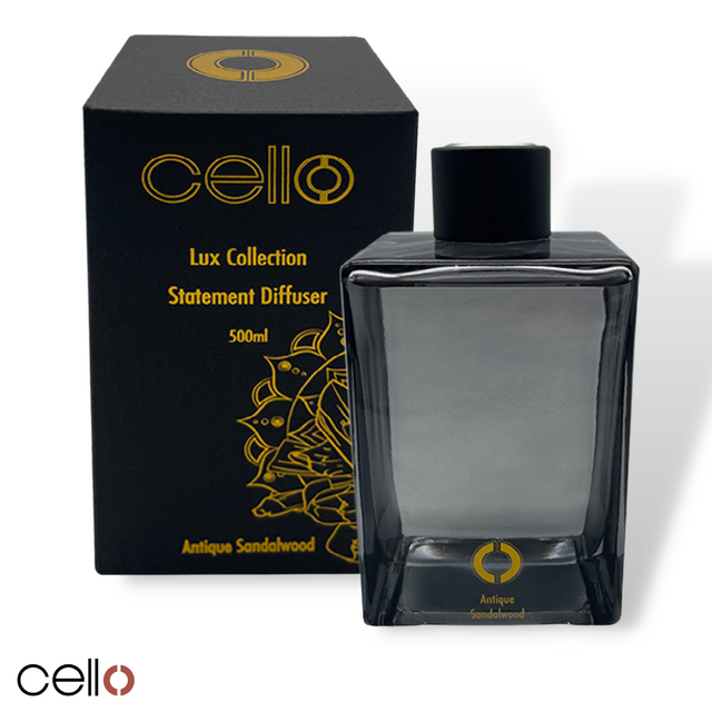 Cello Lux Statement Reed Diffuser - Antique Sandalwood