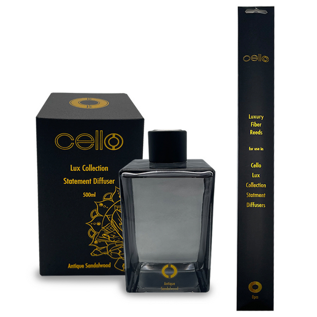 Cello Lux Statement Reed Diffuser - Antique Sandalwood