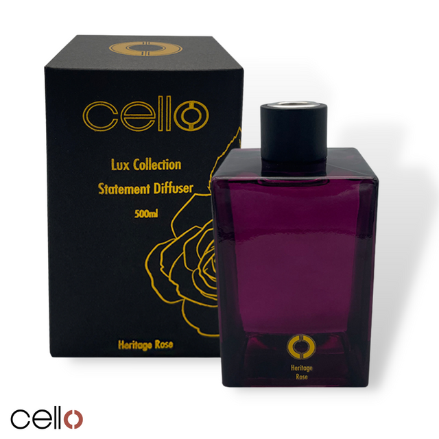 Cello Lux Statement Reed Diffuser - Heritage Rose