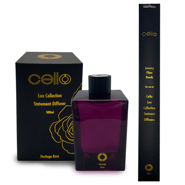 Cello Lux Statement Reed Diffuser - Heritage Rose