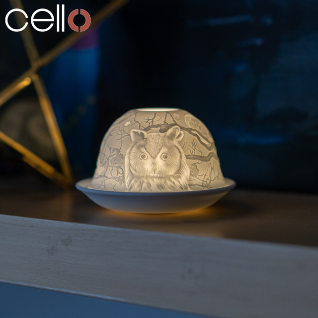Cello Tealight Dome - Owl