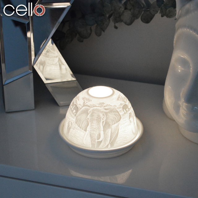 Cello Tealight Dome - Elephant